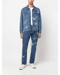 blaue bedruckte Jeans von Levi's