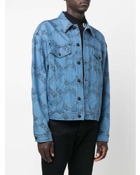 blaue bedruckte Jeansjacke von VERSACE JEANS COUTURE