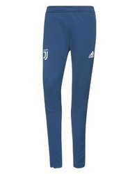 blaue bedruckte Jogginghose von adidas