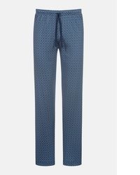 blaue bedruckte Jogginghose von MEY
