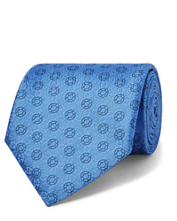blaue bedruckte Krawatte von Charvet