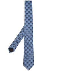 blaue bedruckte Krawatte von Moschino