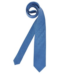 blaue bedruckte Krawatte von Olymp