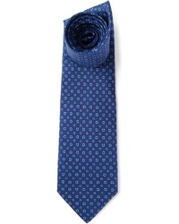 blaue bedruckte Krawatte von Salvatore Ferragamo