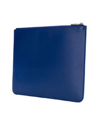 blaue bedruckte Leder Clutch Handtasche von Givenchy