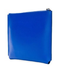 blaue bedruckte Leder Clutch Handtasche von Kenzo