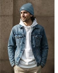 blaue bedruckte Mütze von Neverless