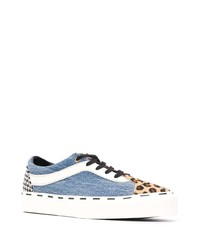 blaue bedruckte Segeltuch niedrige Sneakers von Vans