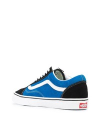 blaue bedruckte Segeltuch niedrige Sneakers von Vans