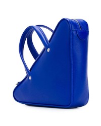 blaue bedruckte Shopper Tasche aus Leder von Balenciaga