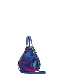 blaue bedruckte Shopper Tasche aus Segeltuch von Desigual