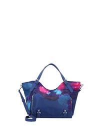 blaue bedruckte Shopper Tasche aus Segeltuch von Desigual