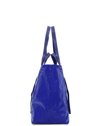 blaue bedruckte Shopper Tasche von Off-White