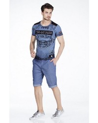 blaue bedruckte Shorts von Cipo & Baxx