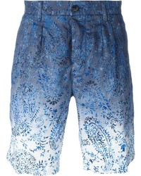 blaue bedruckte Shorts von Etro