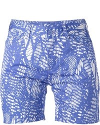 blaue bedruckte Shorts von Maison Martin Margiela