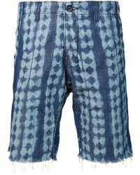 blaue bedruckte Shorts von NSF