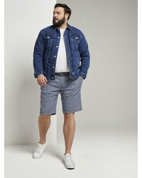 blaue bedruckte Shorts von TOM TAILOR Men Plus