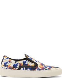 blaue bedruckte Slip-On Sneakers von Mother of Pearl