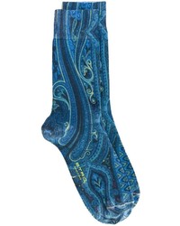 blaue bedruckte Socken von Etro