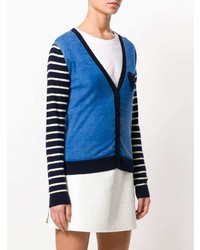 blaue bedruckte Strickjacke von Chinti & Parker