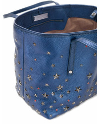 blaue beschlagene Shopper Tasche von Jimmy Choo