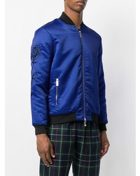 blaue bestickte Bomberjacke von Blood Brother