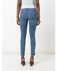 blaue bestickte enge Jeans von Sandrine Rose