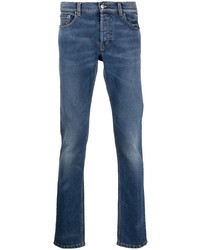 blaue bestickte enge Jeans von Roberto Cavalli