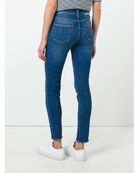 blaue bestickte enge Jeans von Stella McCartney