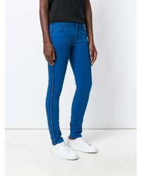 blaue bestickte enge Jeans von Off-White