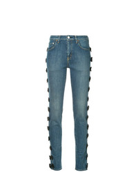 blaue bestickte enge Jeans von Tu Es Mon Trésor
