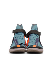blaue bestickte hohe Sneakers aus Segeltuch von Nike
