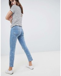 blaue bestickte Jeans von Esprit