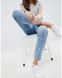 blaue bestickte Jeans von Esprit