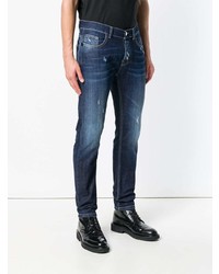 blaue bestickte Jeans von Frankie Morello