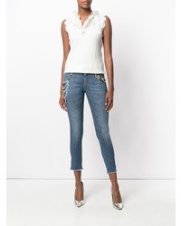 blaue bestickte Jeans von Ermanno Scervino