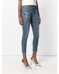 blaue bestickte Jeans von Ermanno Scervino