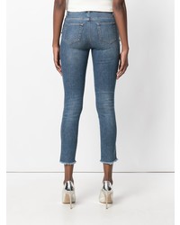 blaue bestickte Jeans von Ermanno Scervino