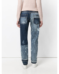 blaue bestickte Jeans von Dolce & Gabbana