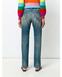 blaue bestickte Jeans von Gucci