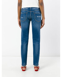 blaue bestickte Jeans von Mira Mikati