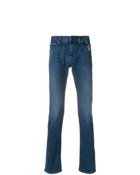 blaue bestickte Jeans von Etro