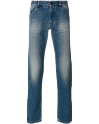 blaue bestickte Jeans von Fendi