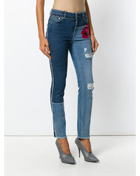 blaue bestickte Jeans von Dolce & Gabbana