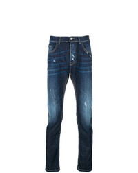 blaue bestickte Jeans von Frankie Morello