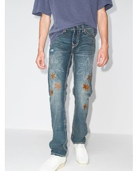 blaue bestickte Jeans von True Religion