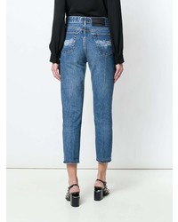 blaue bestickte Jeans von History Repeats