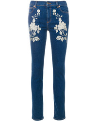 blaue bestickte Jeans von Gucci