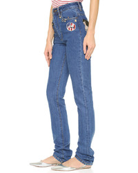 blaue bestickte Jeans von Marc Jacobs